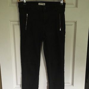 Zara black jeans with zippers